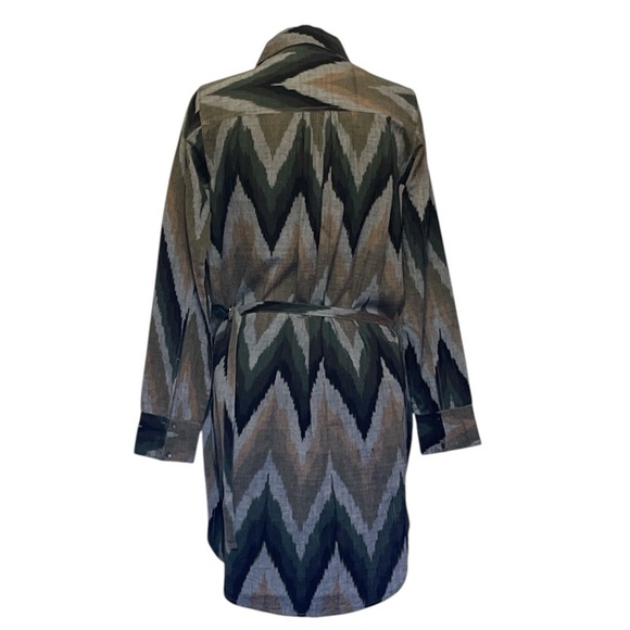 Nicholas‎ K Cotton Chevron Roux Shirt in Multicolor size M - Picture 3 of 8